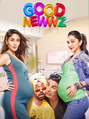 Good Newwz (2019) Hindi Movie 480p HDRip - [400MB] Movie Poster